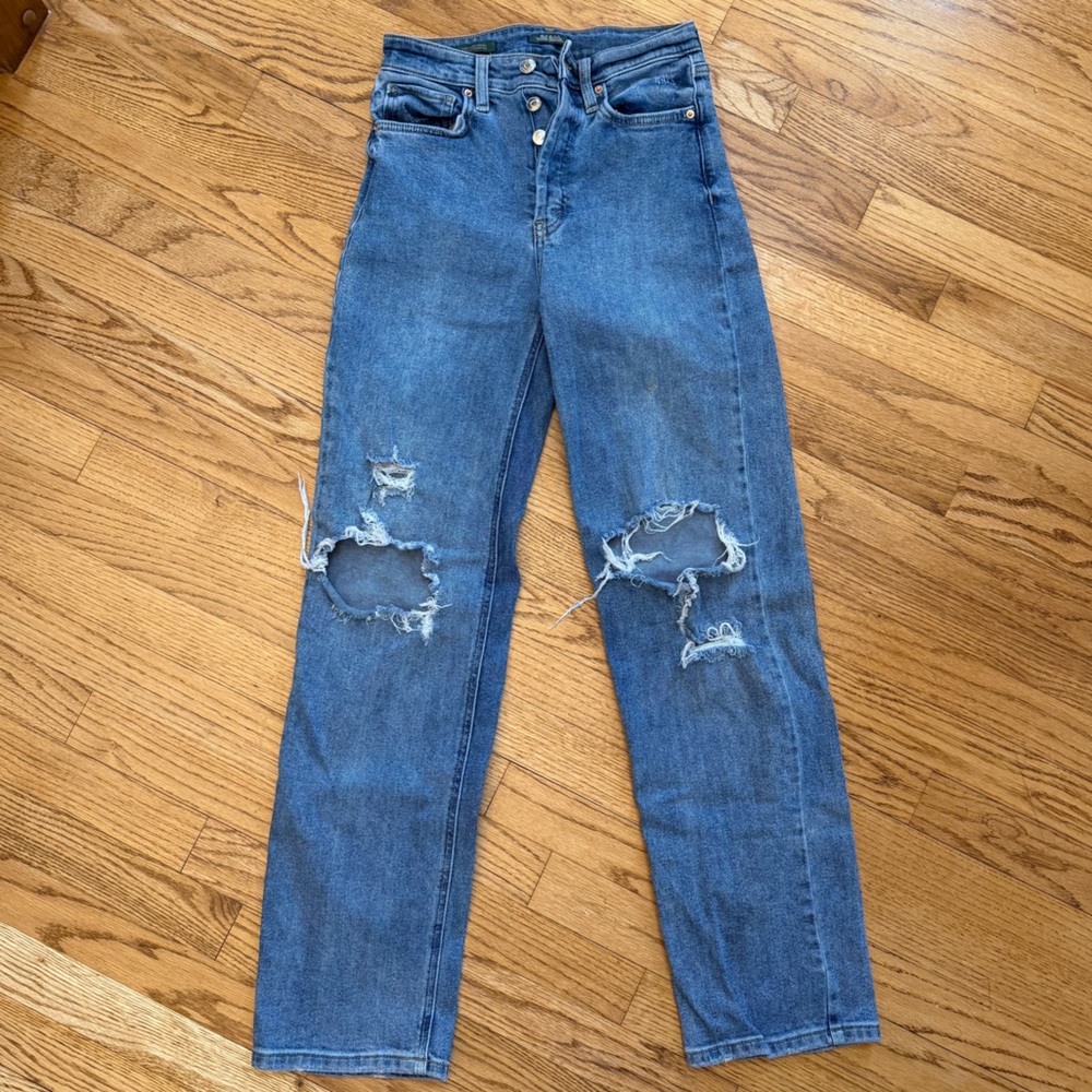 Wild Fable Light Blue straight Wide Denim Jeans Sz 00
